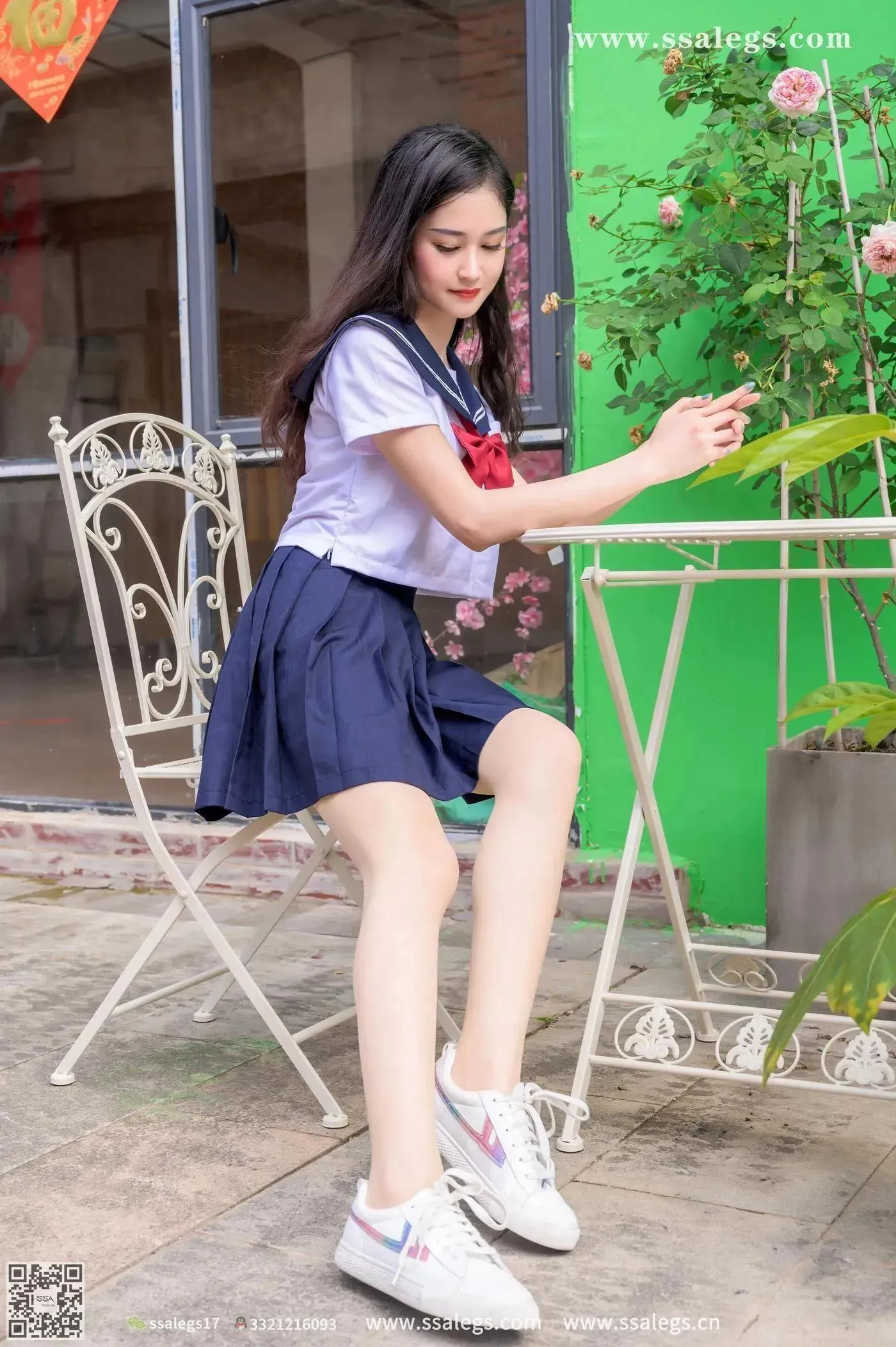 [SSA丝社]超清写真 NO.422 漫漫白色jk制服肉丝写真(下) [84P]插图4